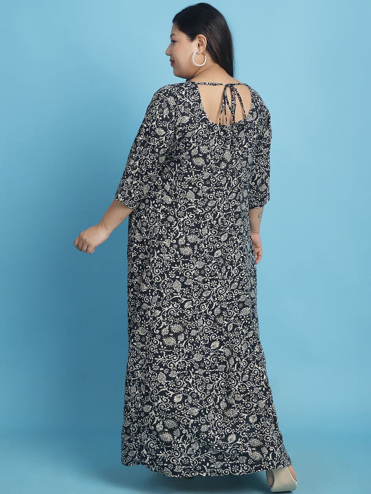 Plus Size A-Line Maxi Dress