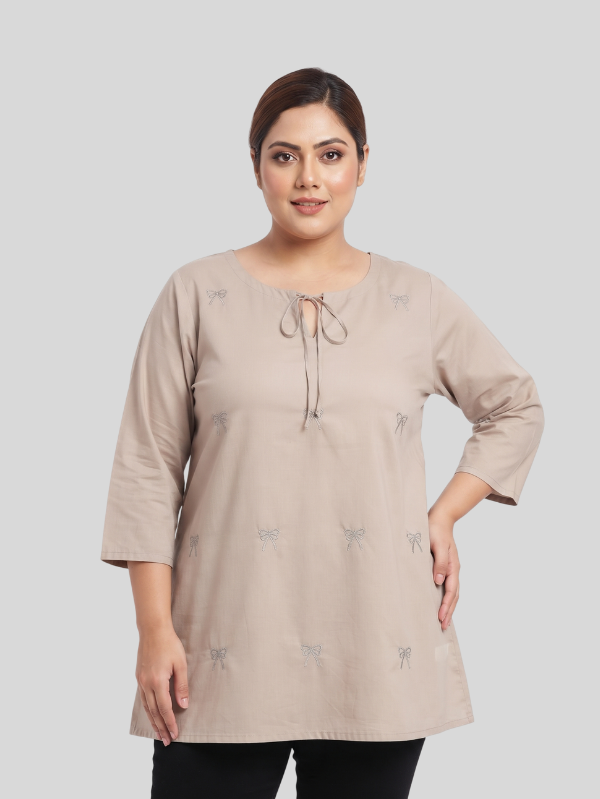 Everyday Comfort Embroidered Cotton Top