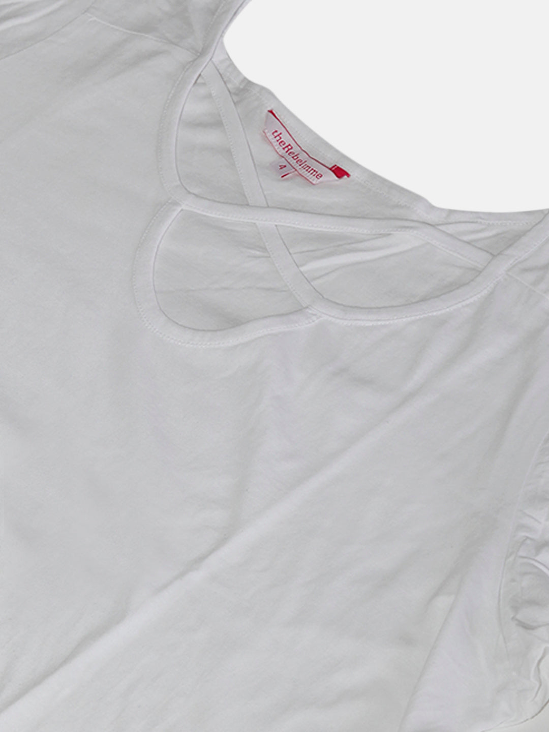 Plus Size Cut-Out Neck Detail Cotton Top