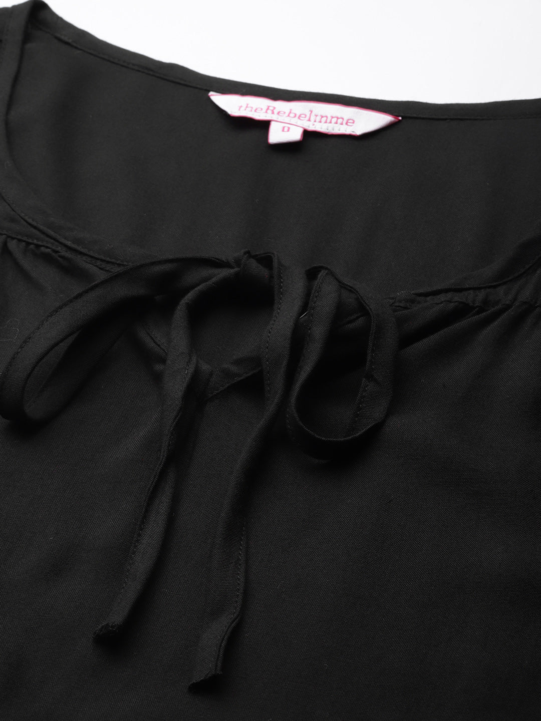 Plus Size Tie-Up Neck Top