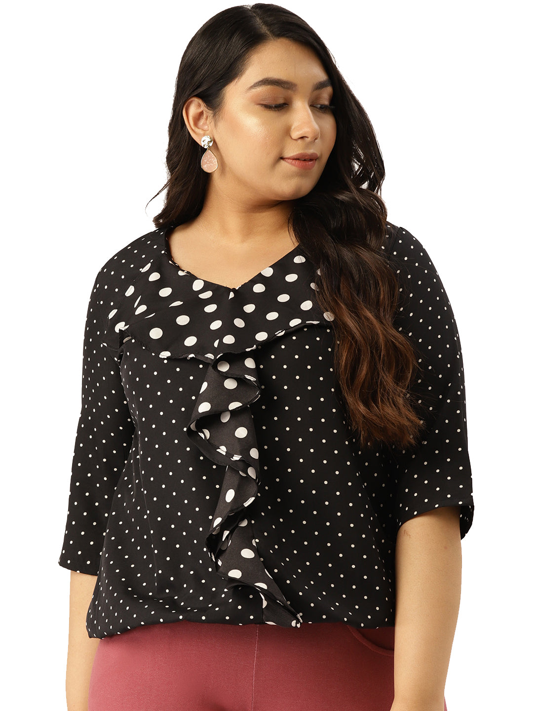 Plus Size Ruffled Top
