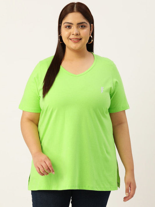Cotton Knitted Embellished T-shirt