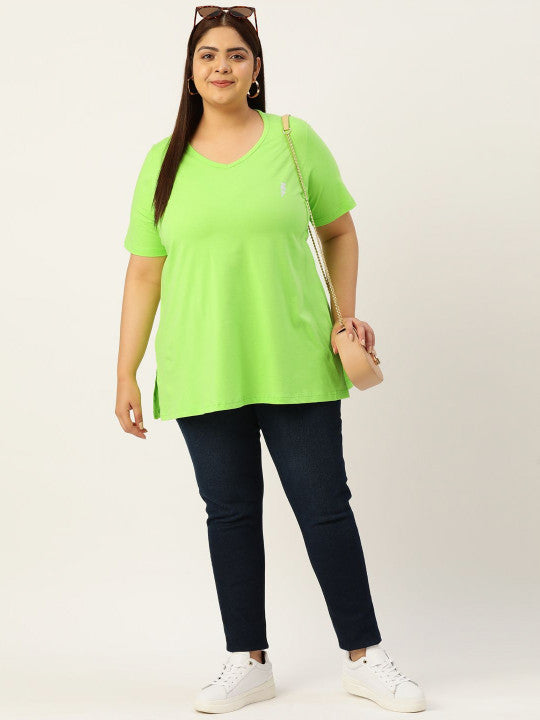 Cotton Knitted Embellished T-shirt