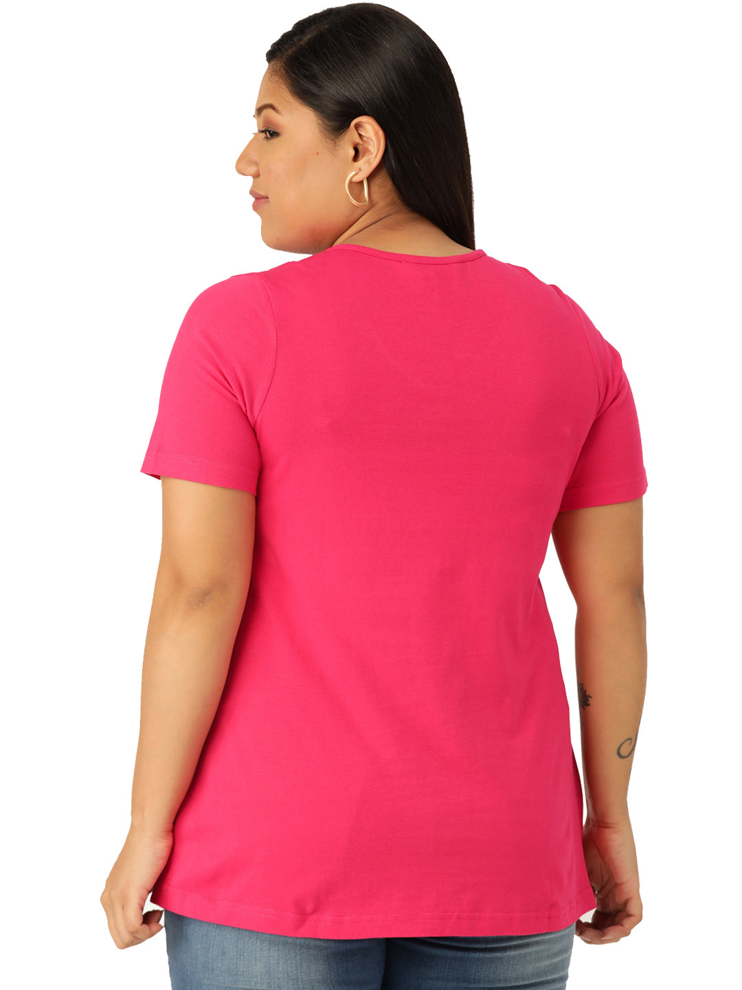 Cotton Knitted Embellished T-shirt