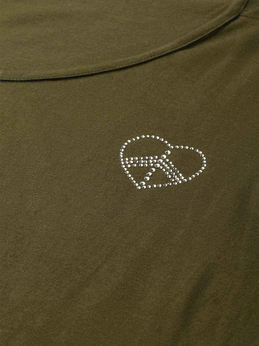 Cotton Knitted Embellished T-shirt