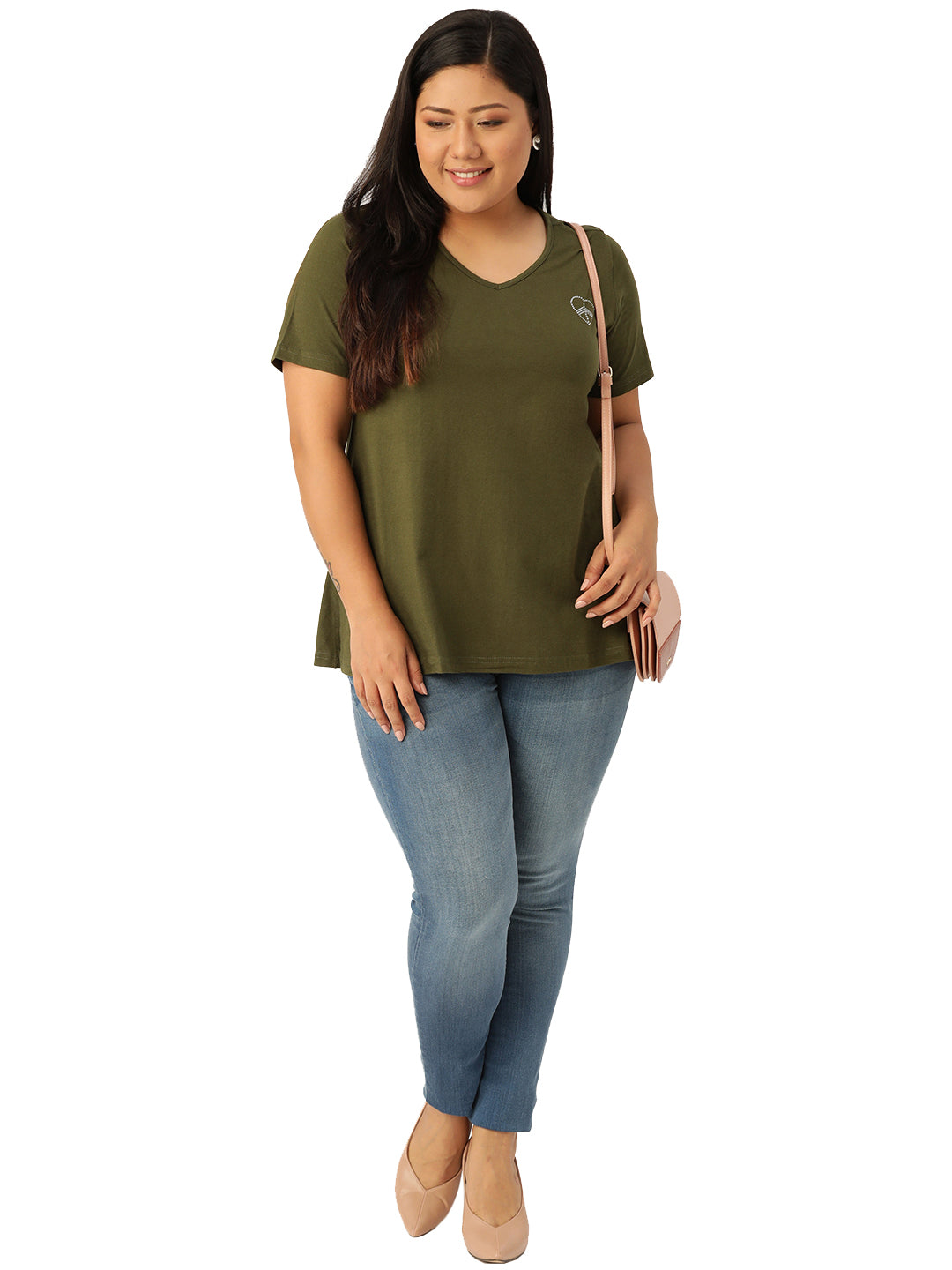 Cotton Knitted Embellished T-shirt