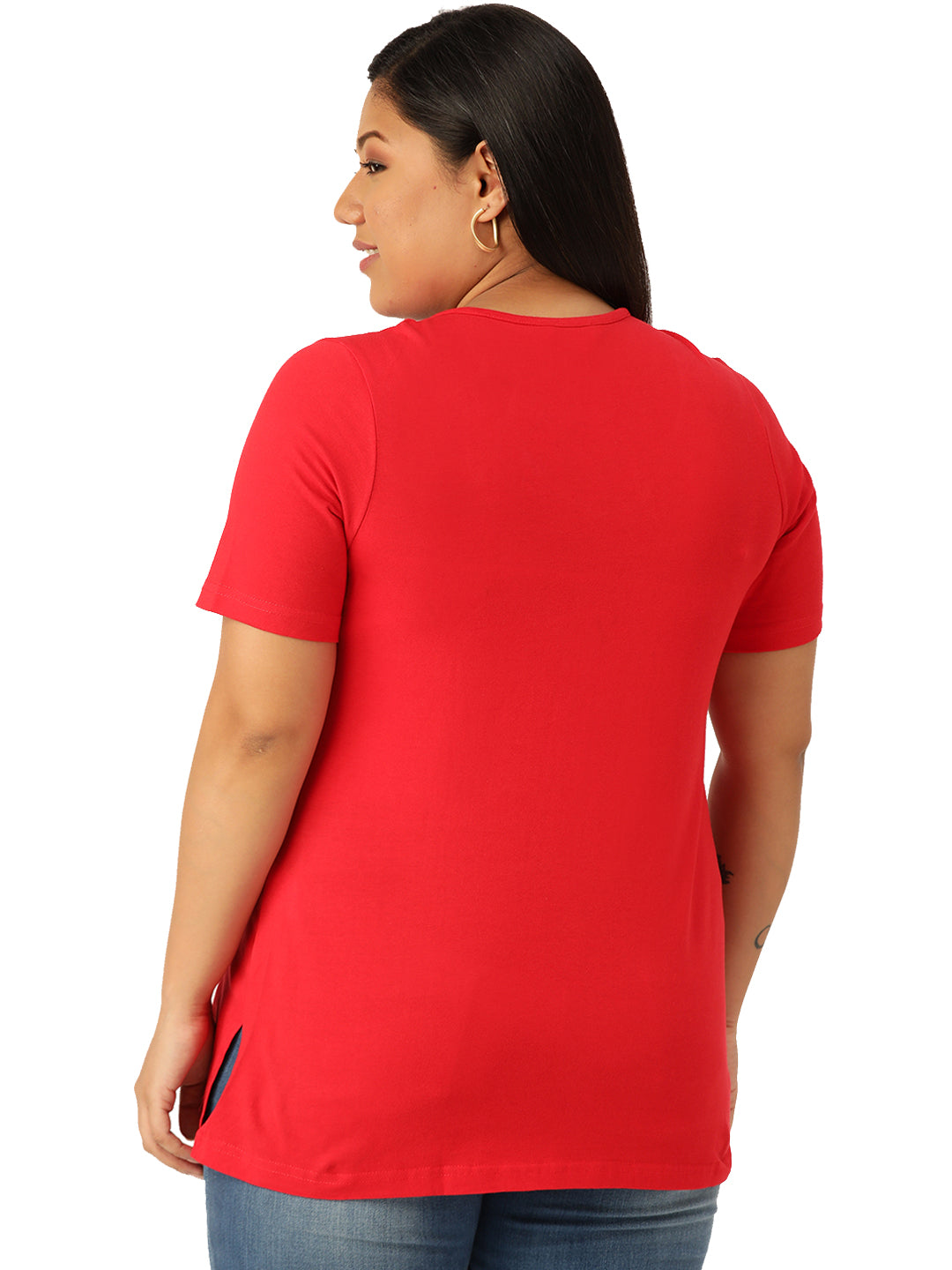 Cotton Knitted Embellished T-shirt