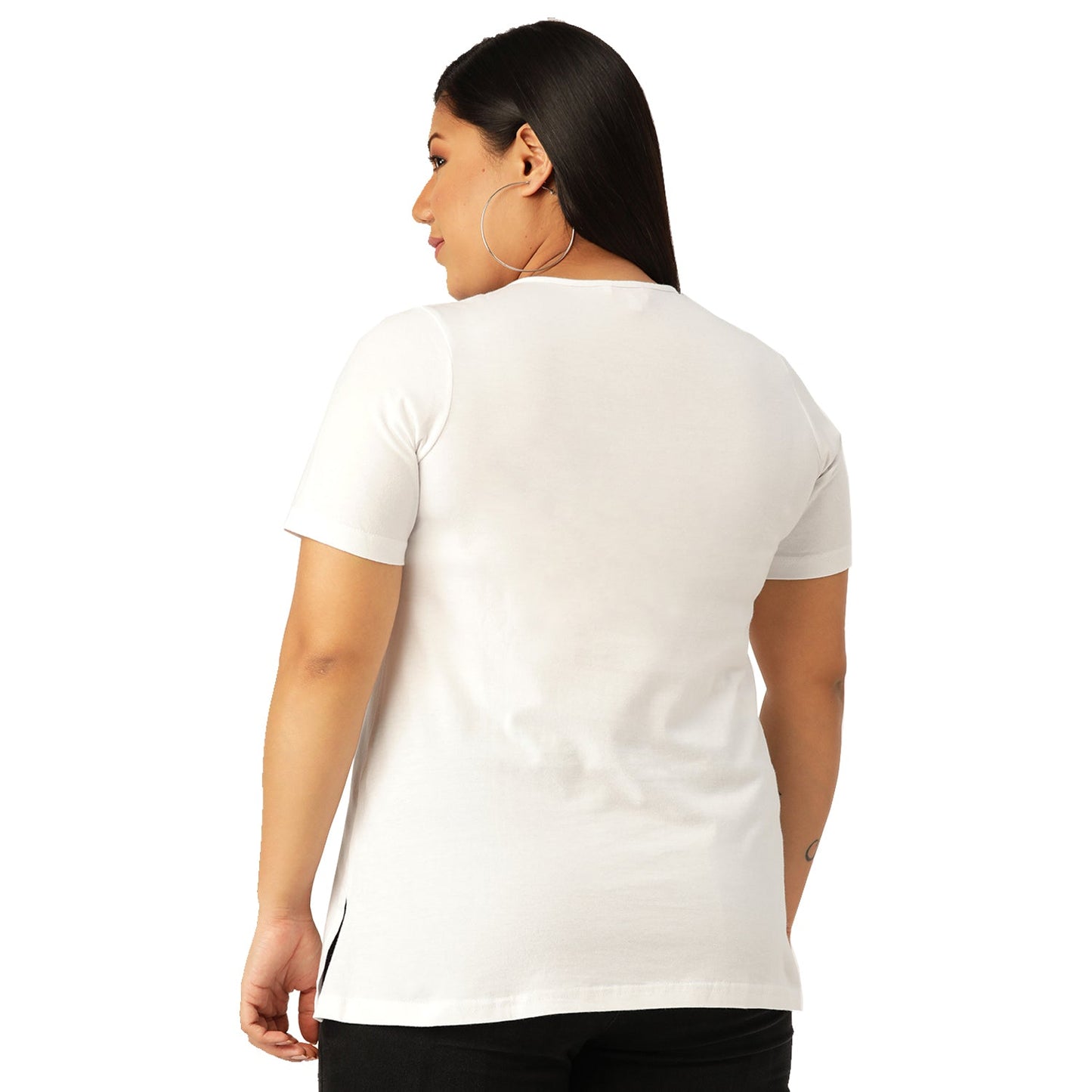 Cotton Knitted Embellished T-shirt