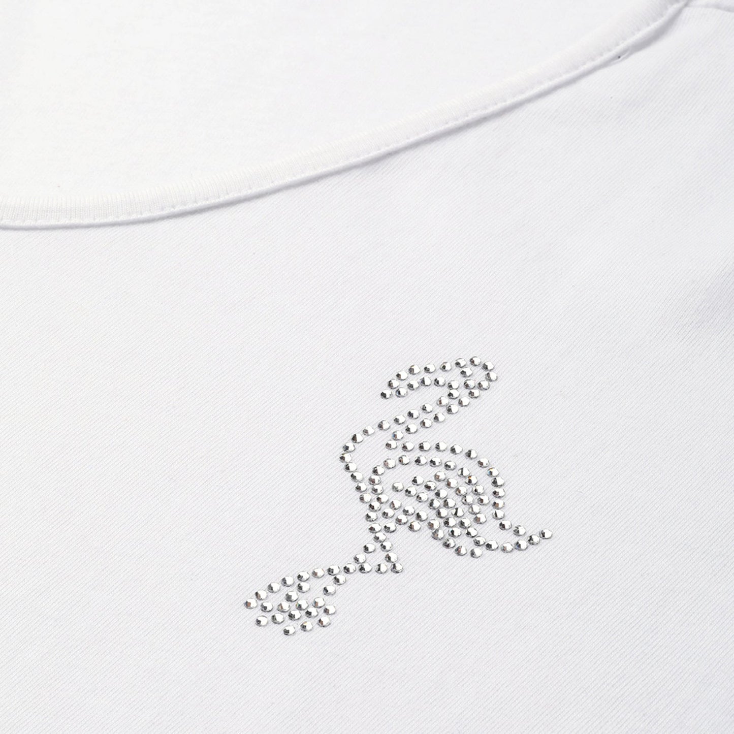 Cotton Knitted Embellished T-shirt