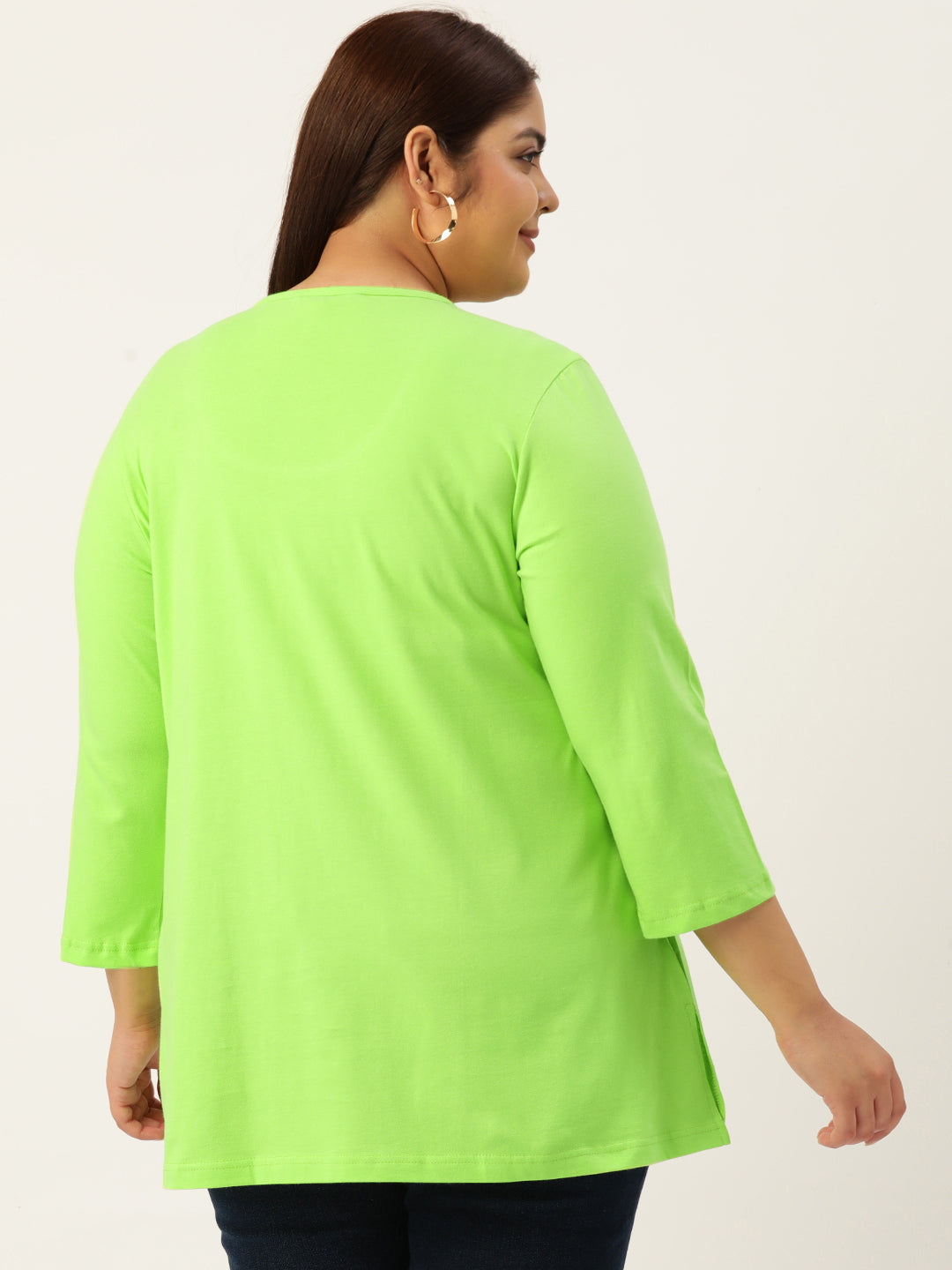 Cotton Knitted Embellished T-shirt