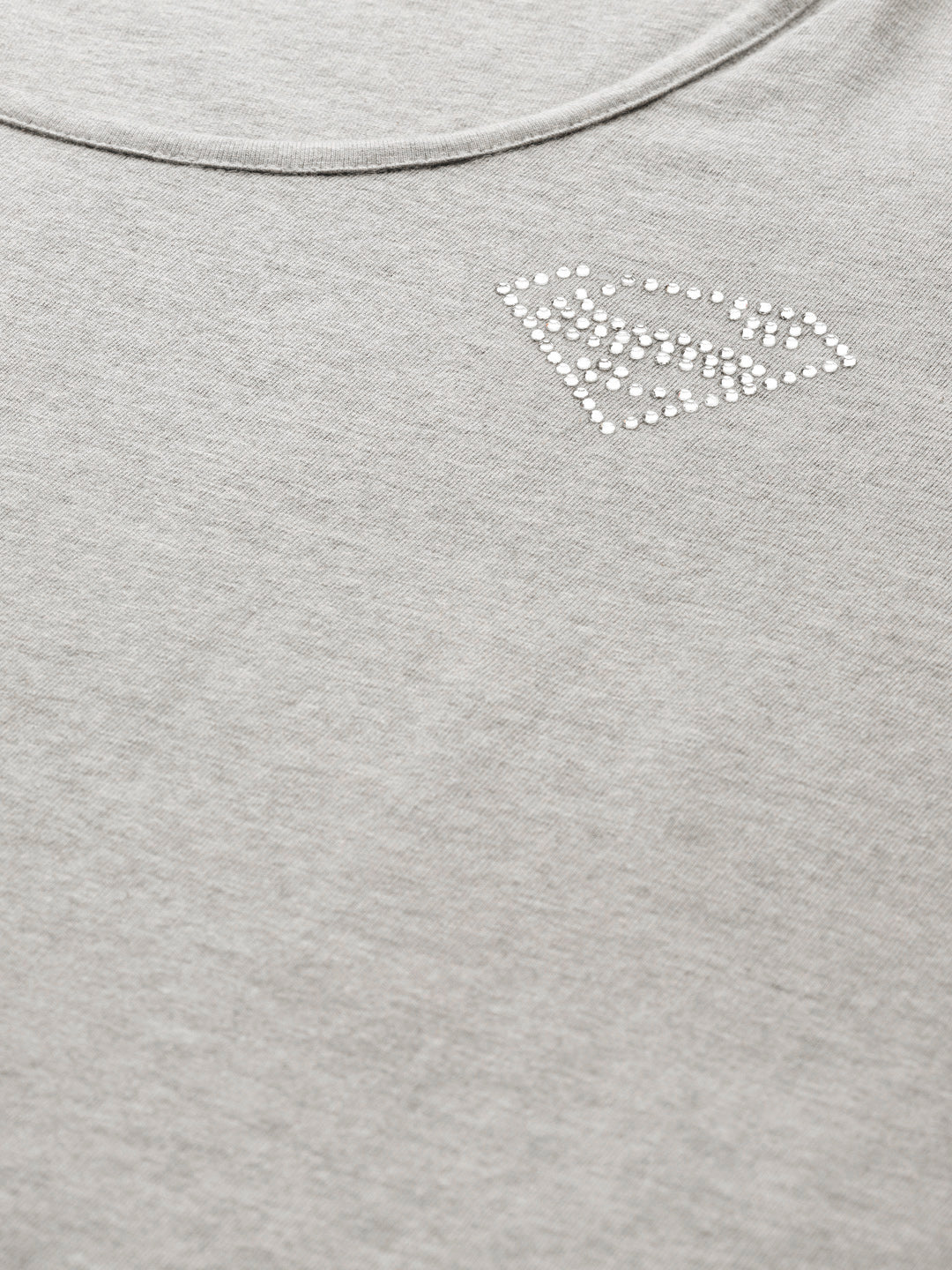 Cotton Knitted Embellished T-shirt