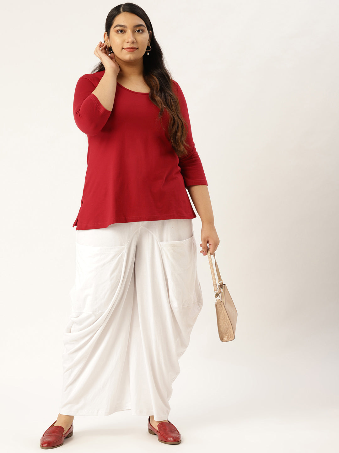 Cotton Knitted Embellished T-shirt
