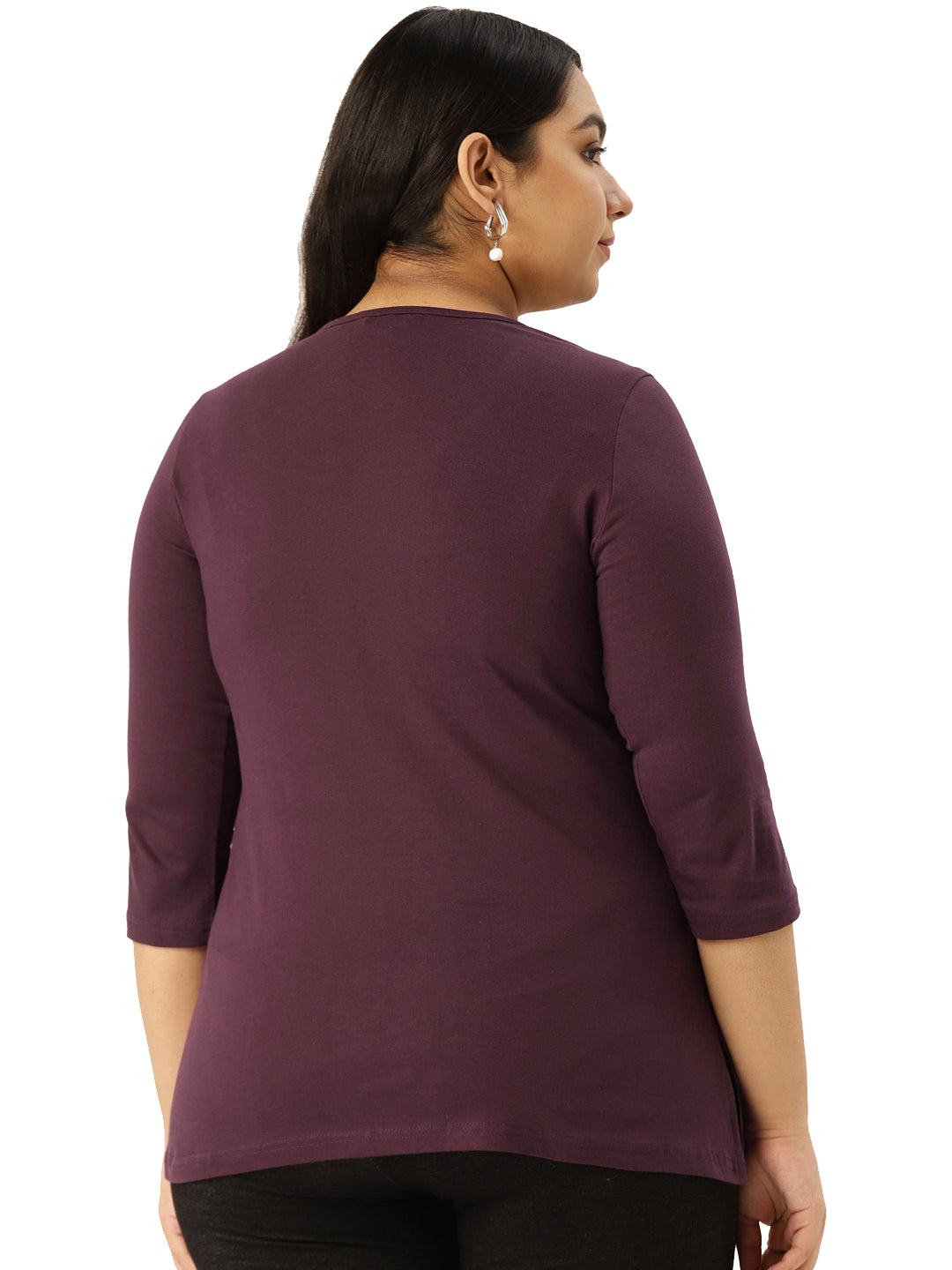 Cotton Knitted Embellished T-shirt