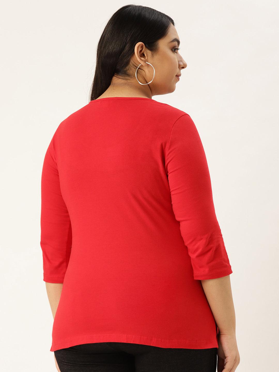 Cotton Knitted Embellished T-shirt