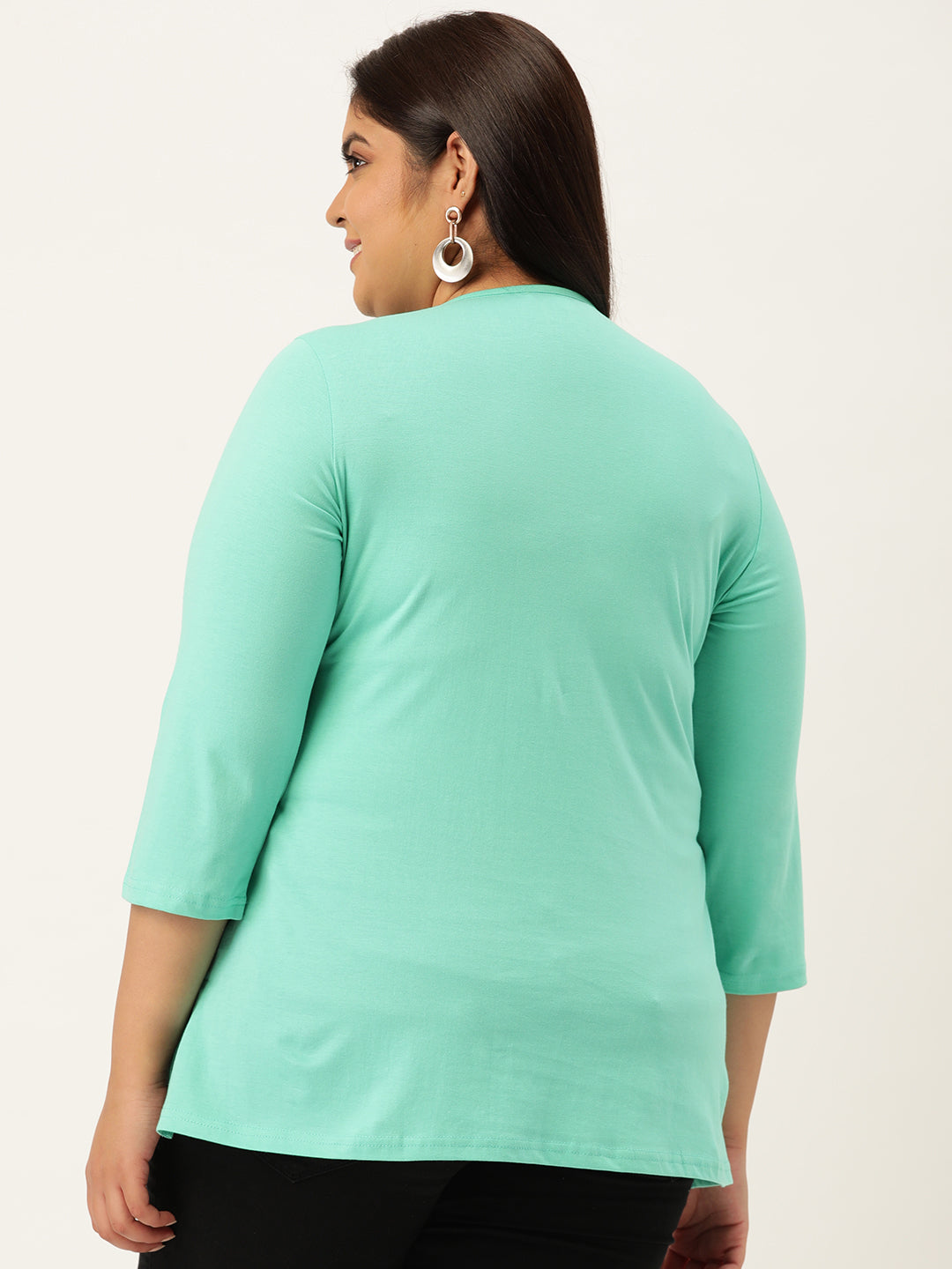 Cotton Knitted Embellished T-shirt