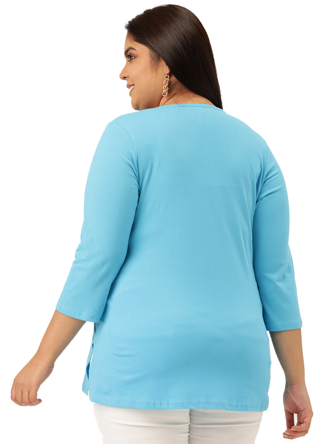 Cotton Knitted Embellished T-shirt