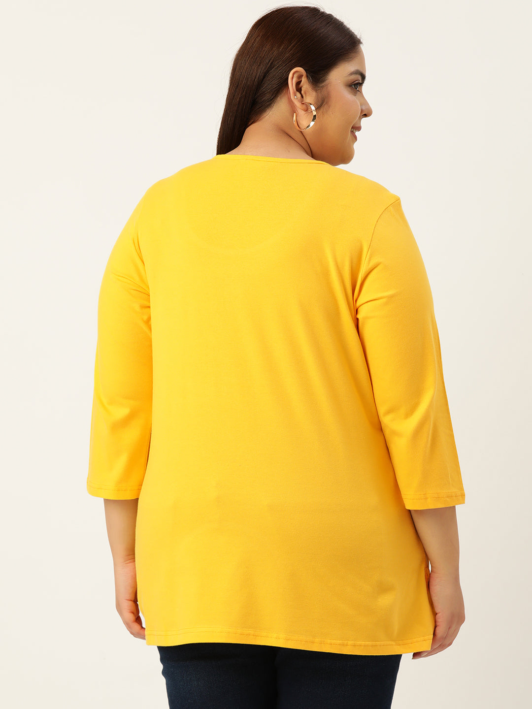 Cotton Knitted Embellished T-shirt