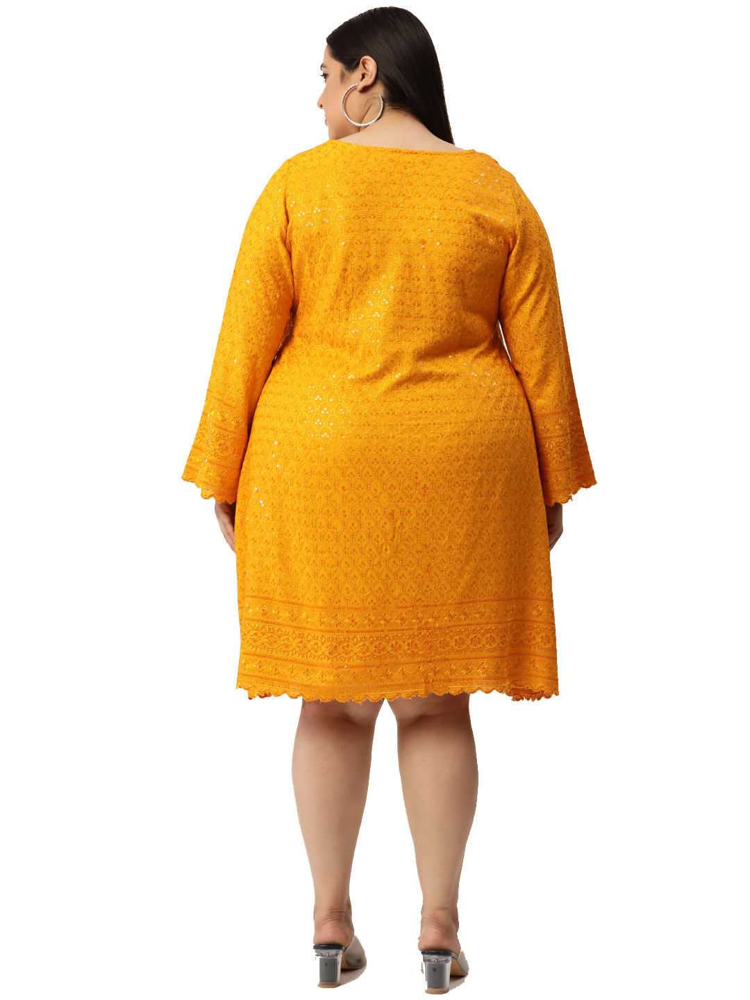 Women Plus Size Embellished A-Line Dress