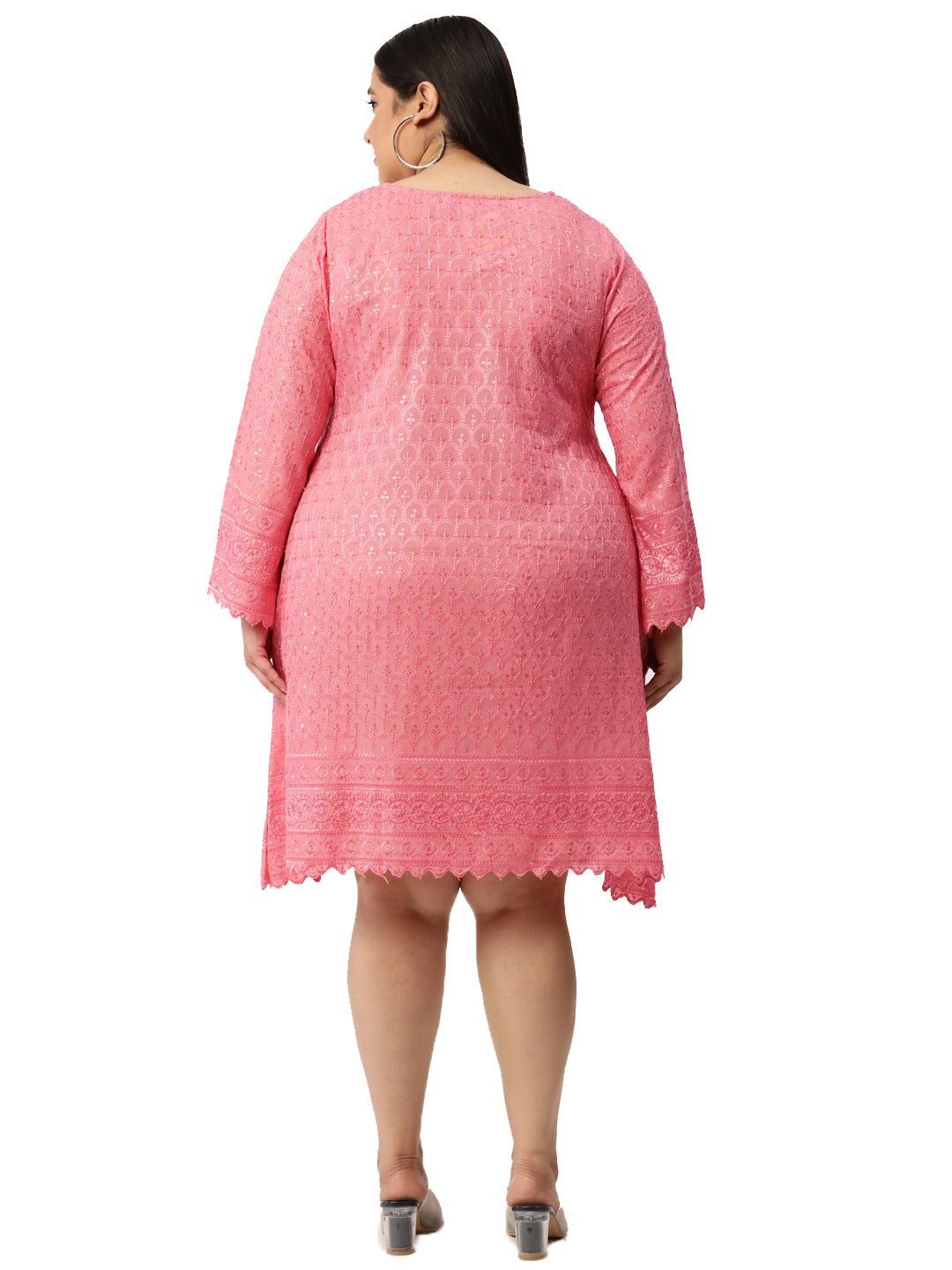 Women Plus Size Embellished A-Line Dress