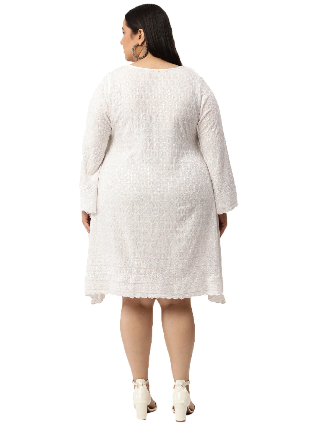Women Plus Size Embellished A-Line Dress