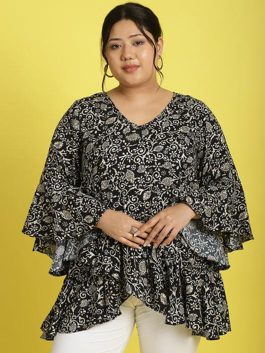 Plus Size Ruffles Top