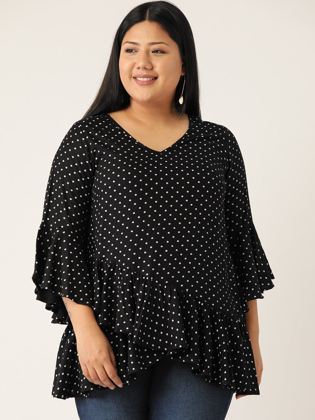 Plus Size Ruffles Top