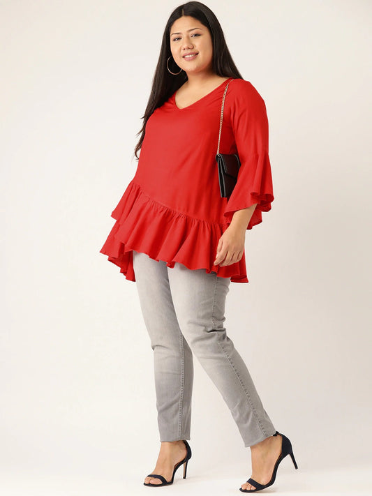 Plus Size Ruffles Top