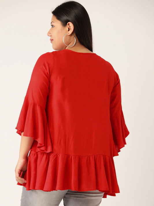 Plus Size Ruffles Top