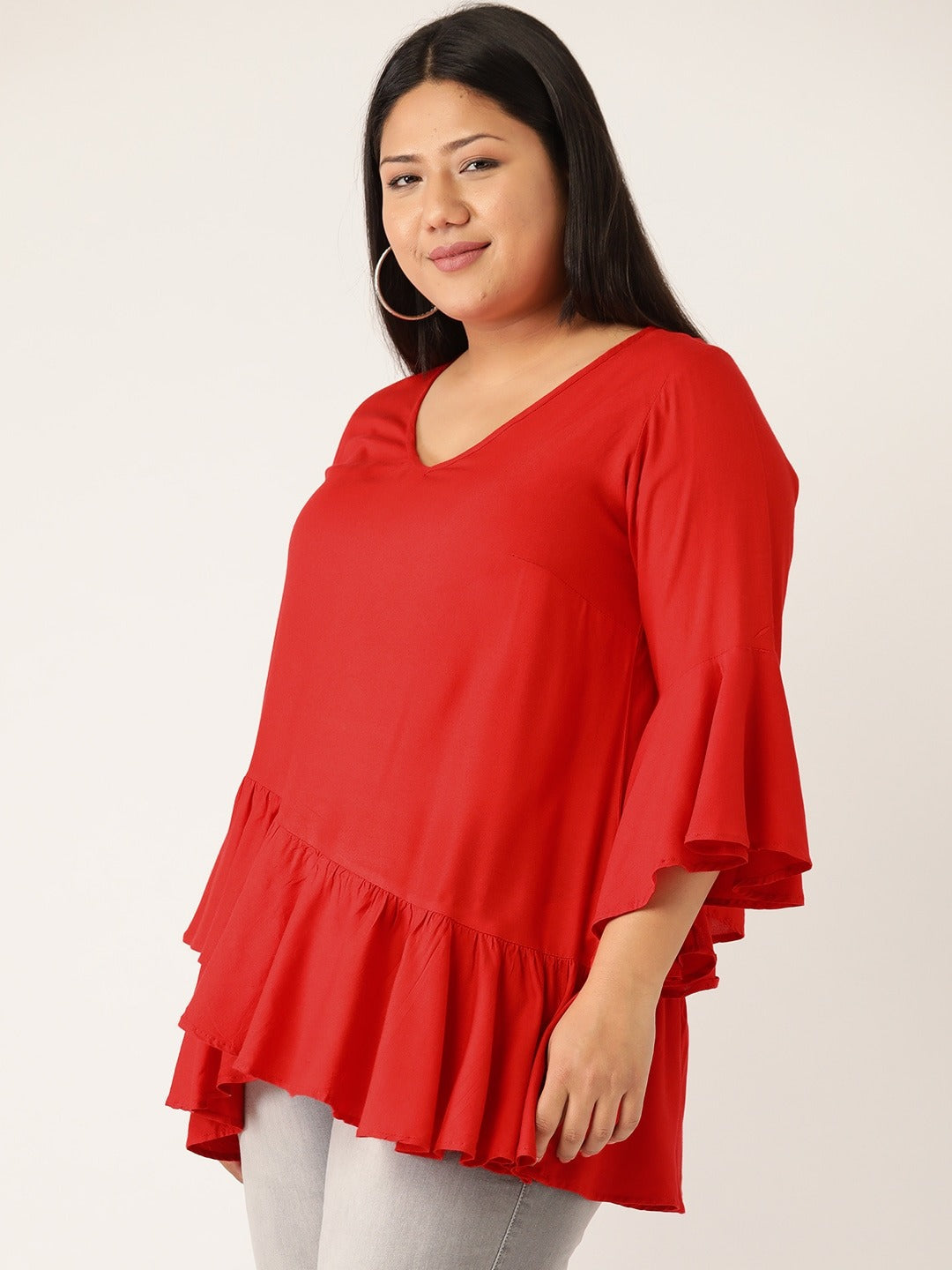 Plus Size Ruffles Top