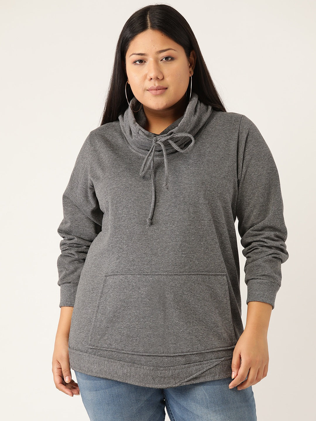 Women Cotton Plus Size Hooded Sweatshirt