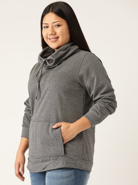 Women Cotton Plus Size Hooded Sweatshirt