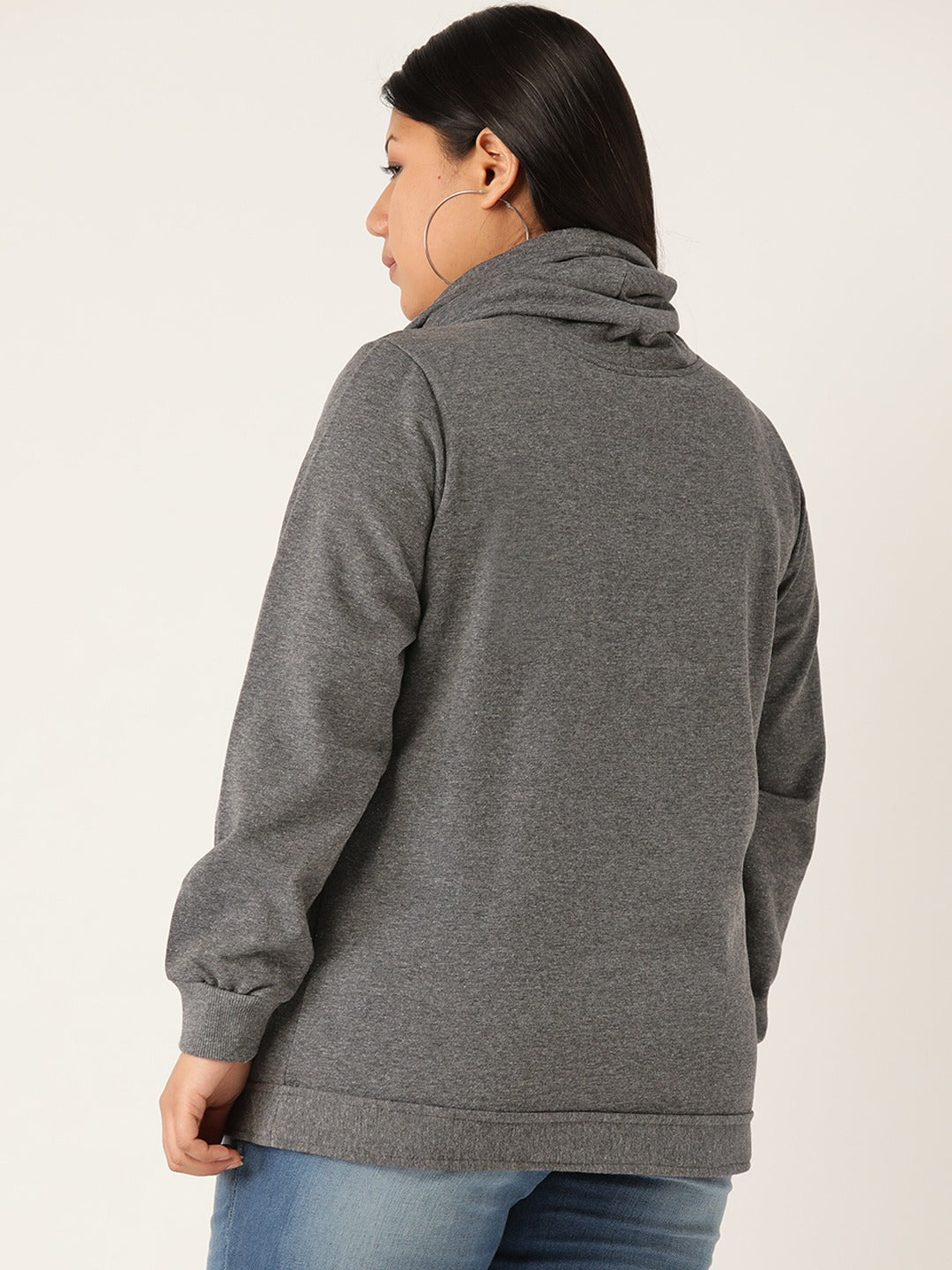 Women Cotton Plus Size Hooded Sweatshirt