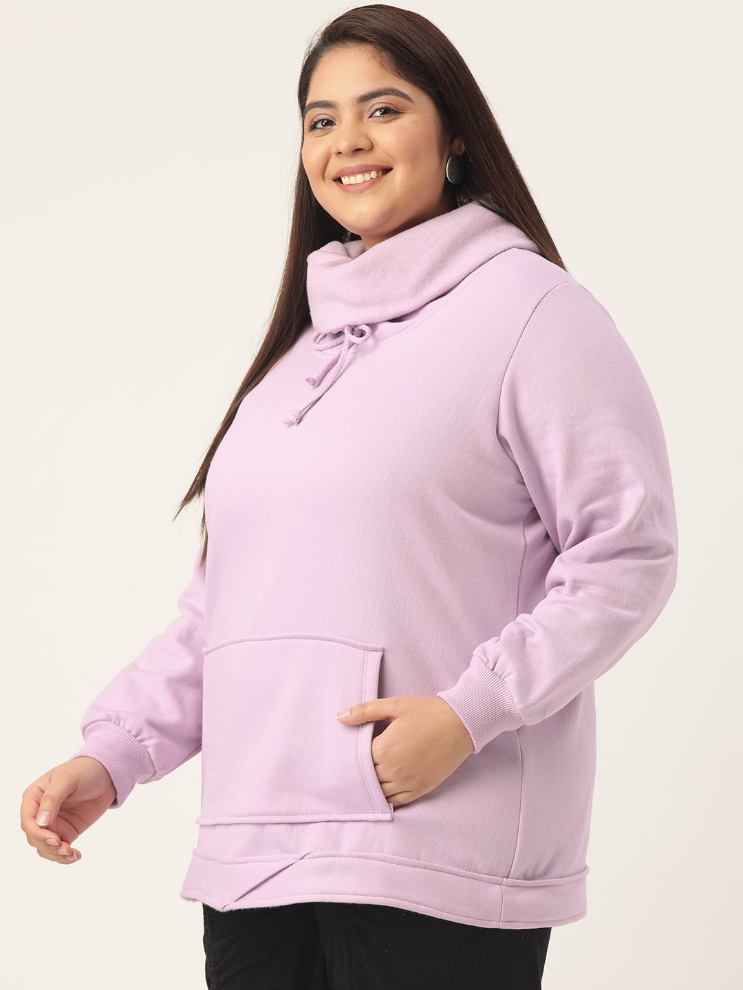 Women Cotton Plus Size Hooded Sweatshirt