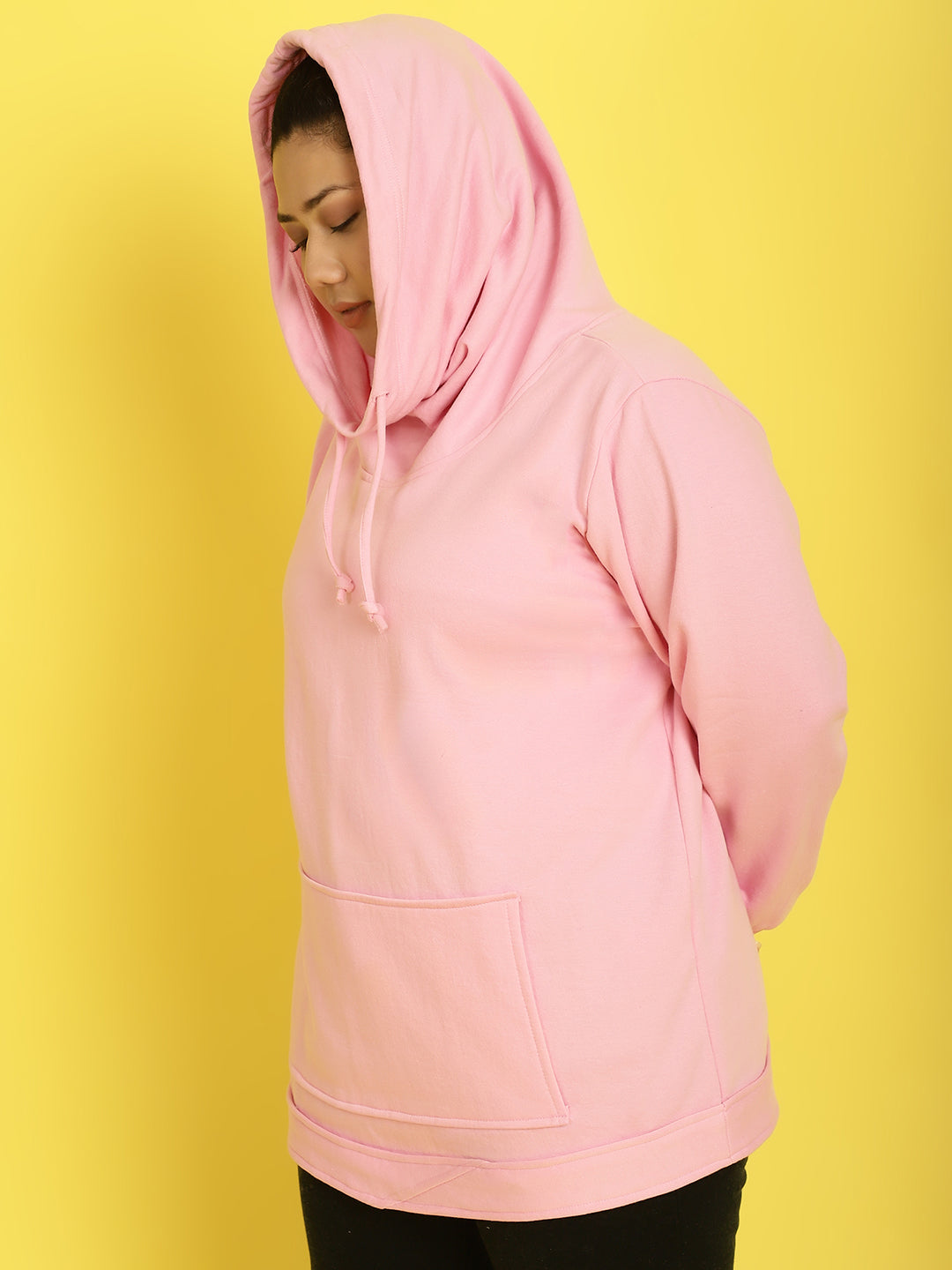 Women Cotton Plus Size Hooded Sweatshirt