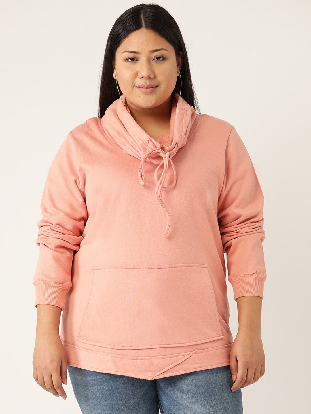 Women Cotton Plus Size Hooded Sweatshirt