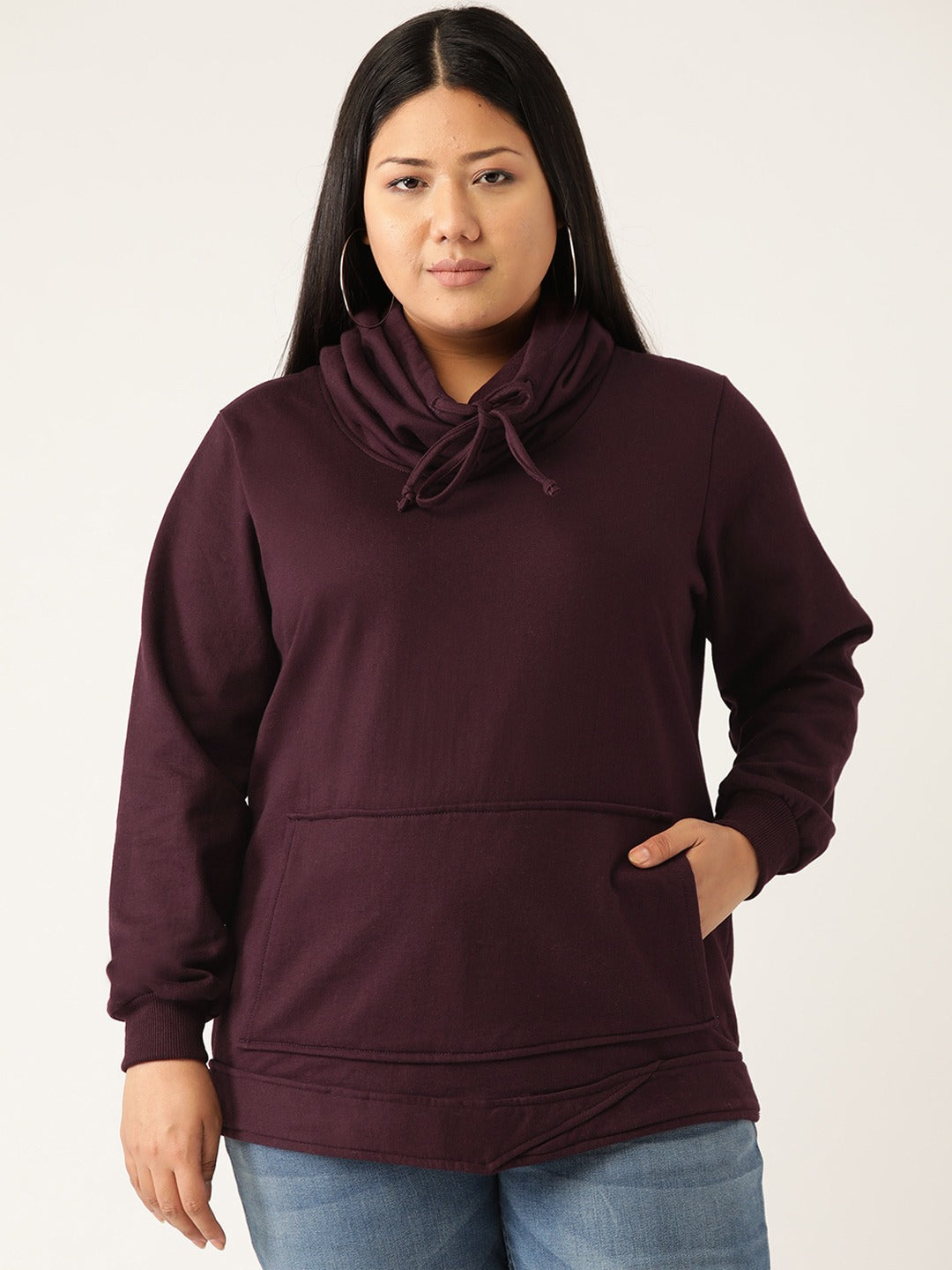 Women Cotton Plus Size Hooded Sweatshirt