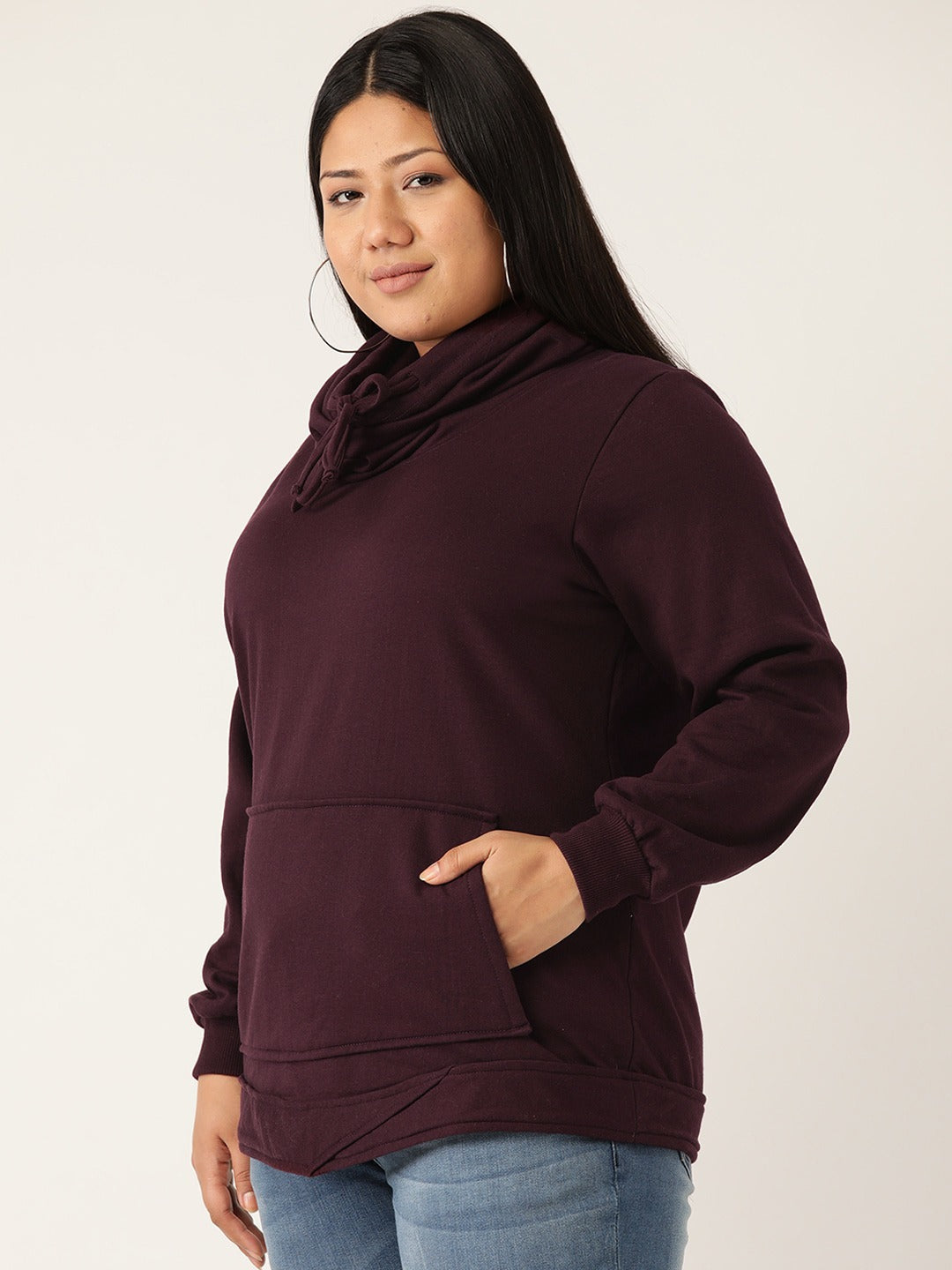 Women Cotton Plus Size Hooded Sweatshirt