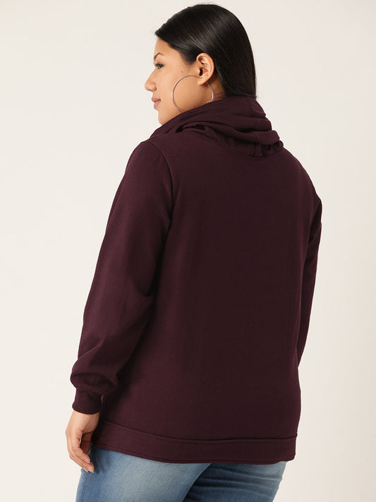 Women Cotton Plus Size Hooded Sweatshirt