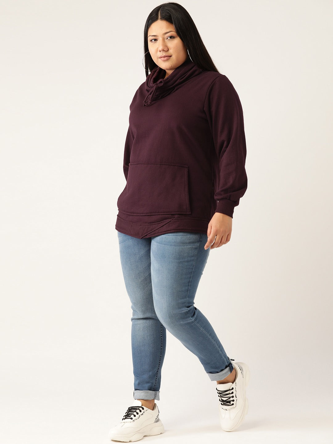 Women Cotton Plus Size Hooded Sweatshirt