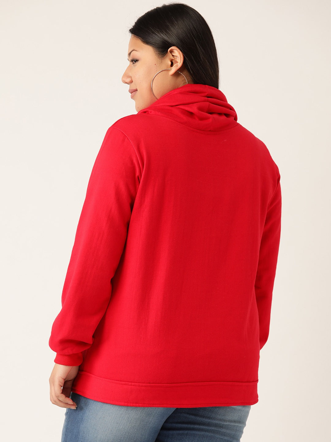 Women Cotton Plus Size Hooded Sweatshirt