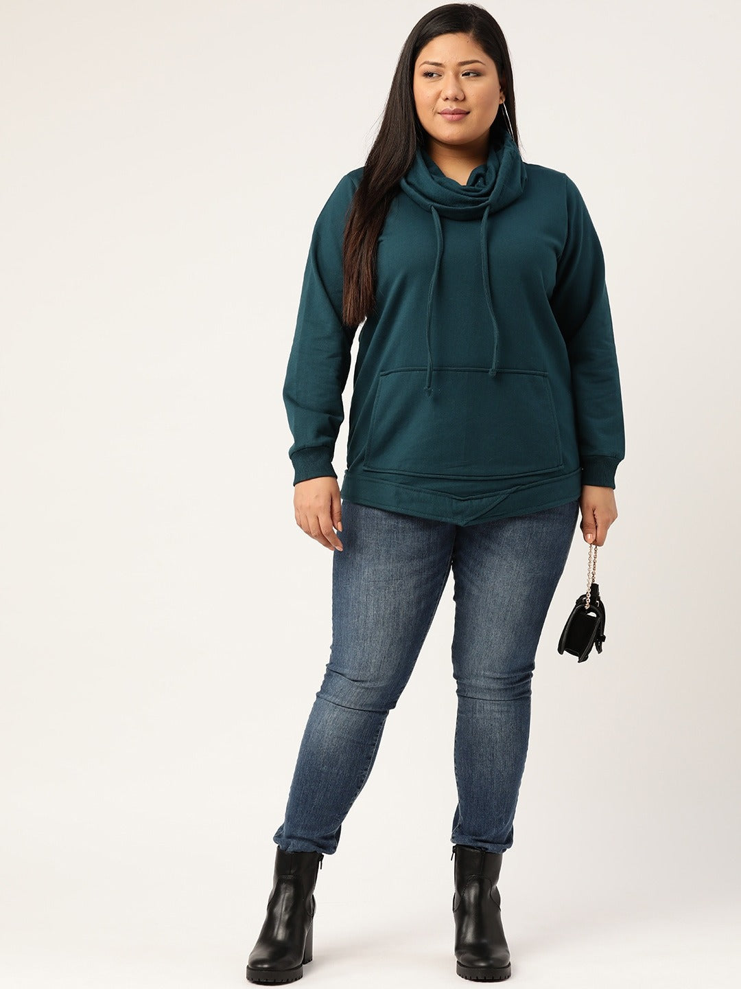 Women Cotton Plus Size Hooded Sweatshirt