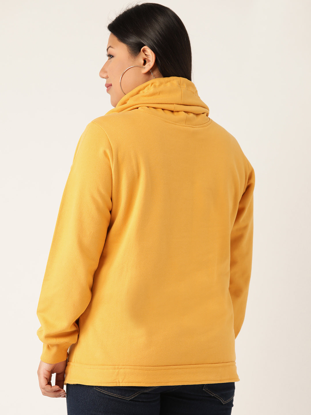 Women Cotton Plus Size Hooded Sweatshirt