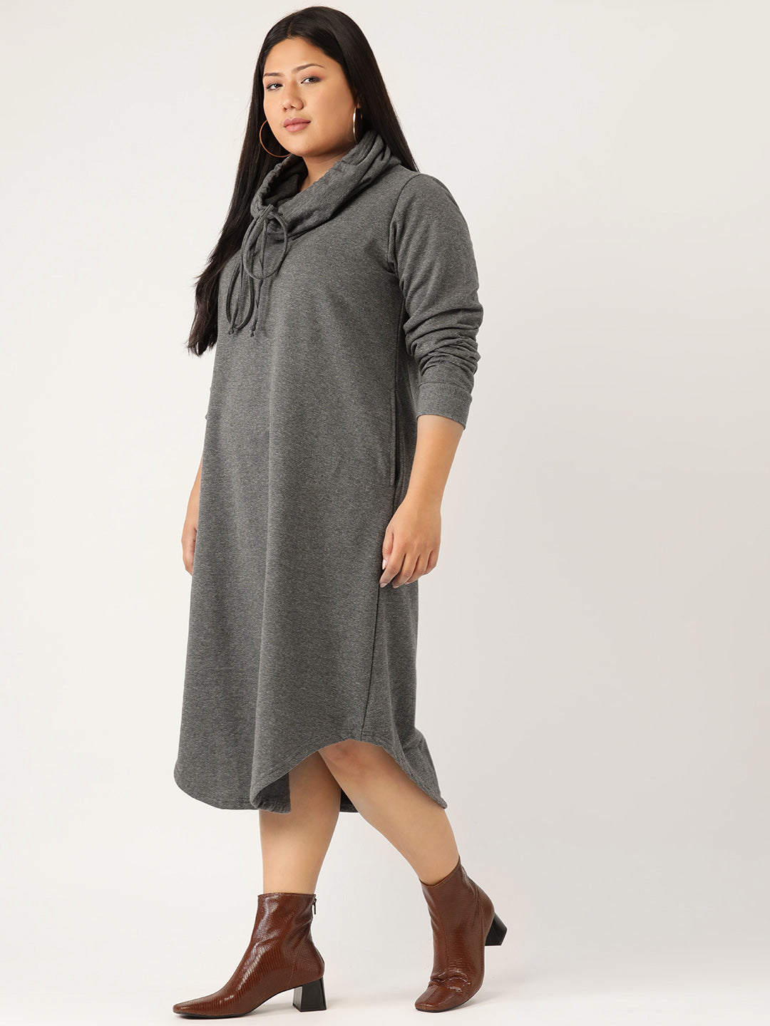 Flow State Midi Fleece Dress