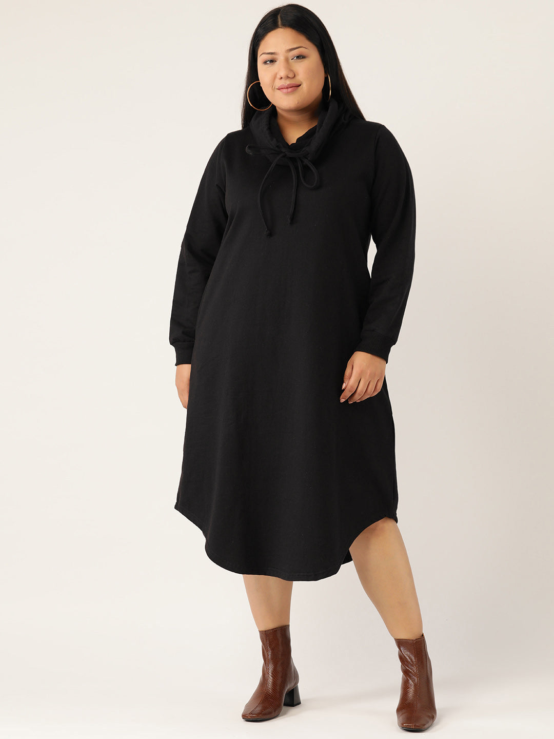 Flow State Midi Fleece Dress