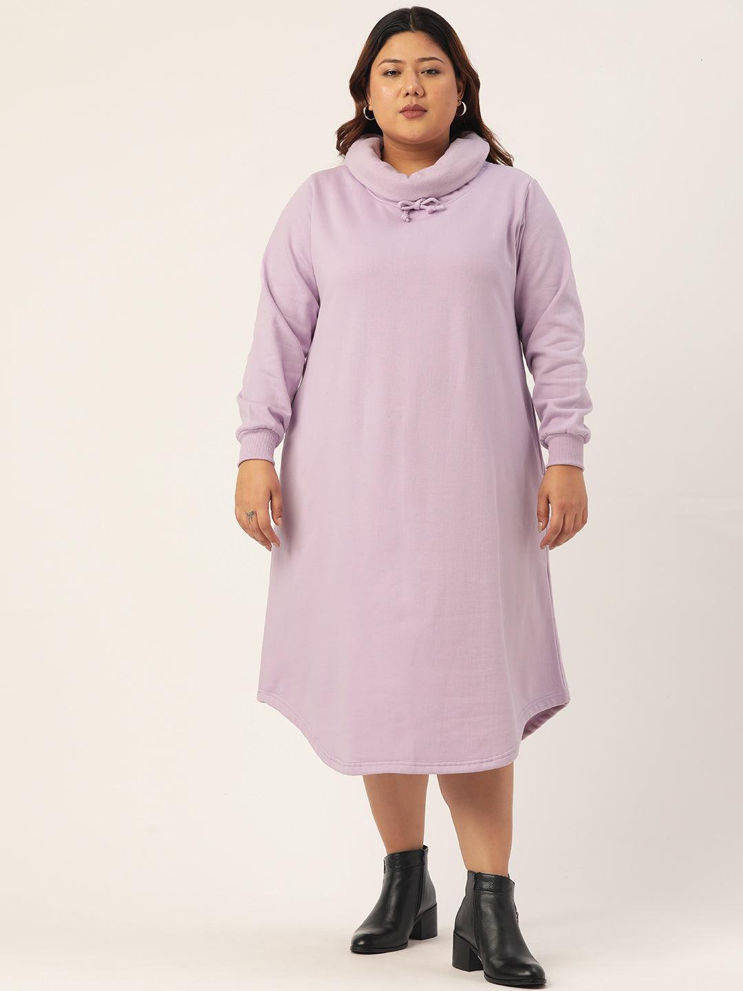 Flow State Midi Fleece Dress