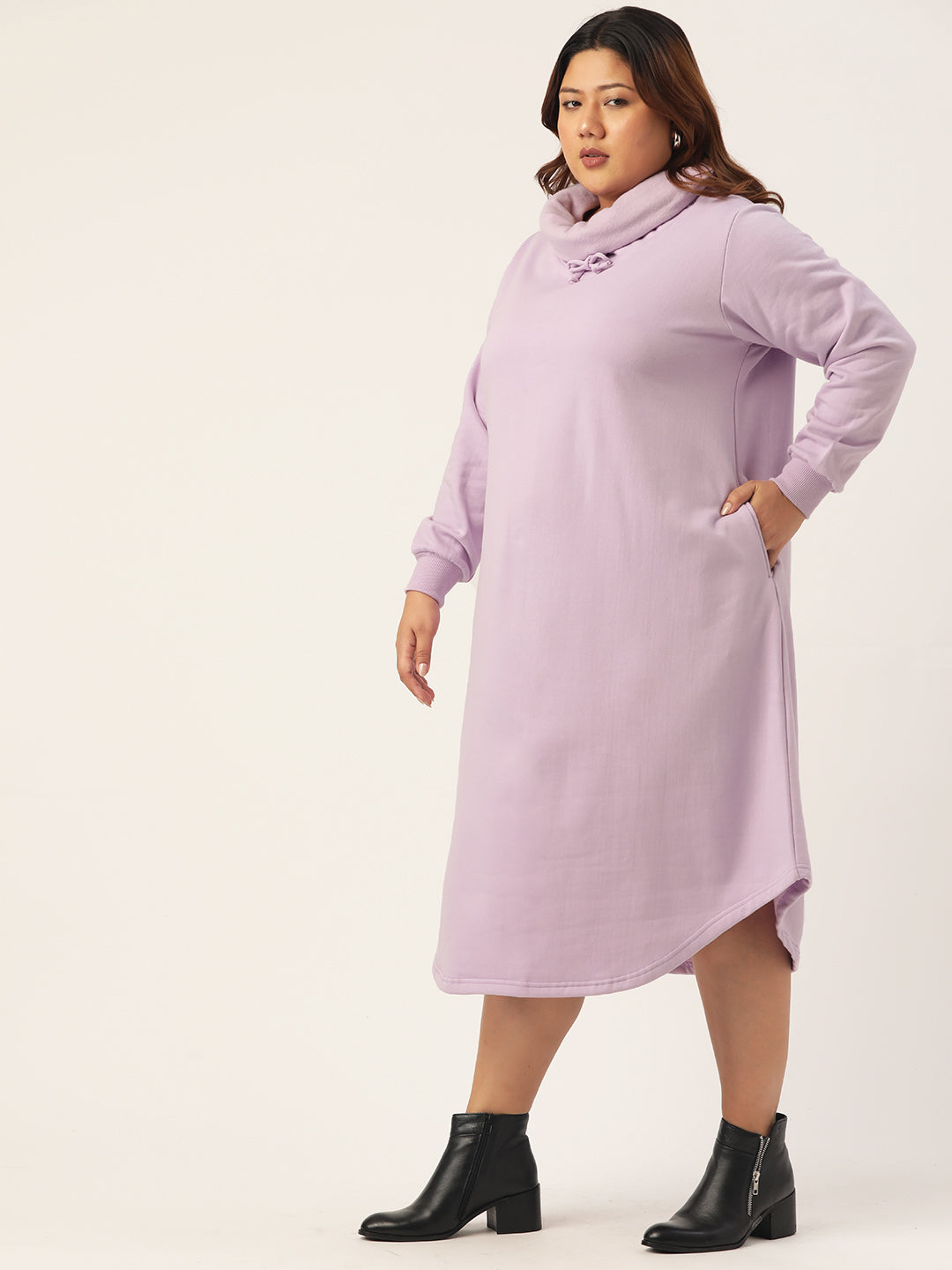 Flow State Midi Fleece Dress