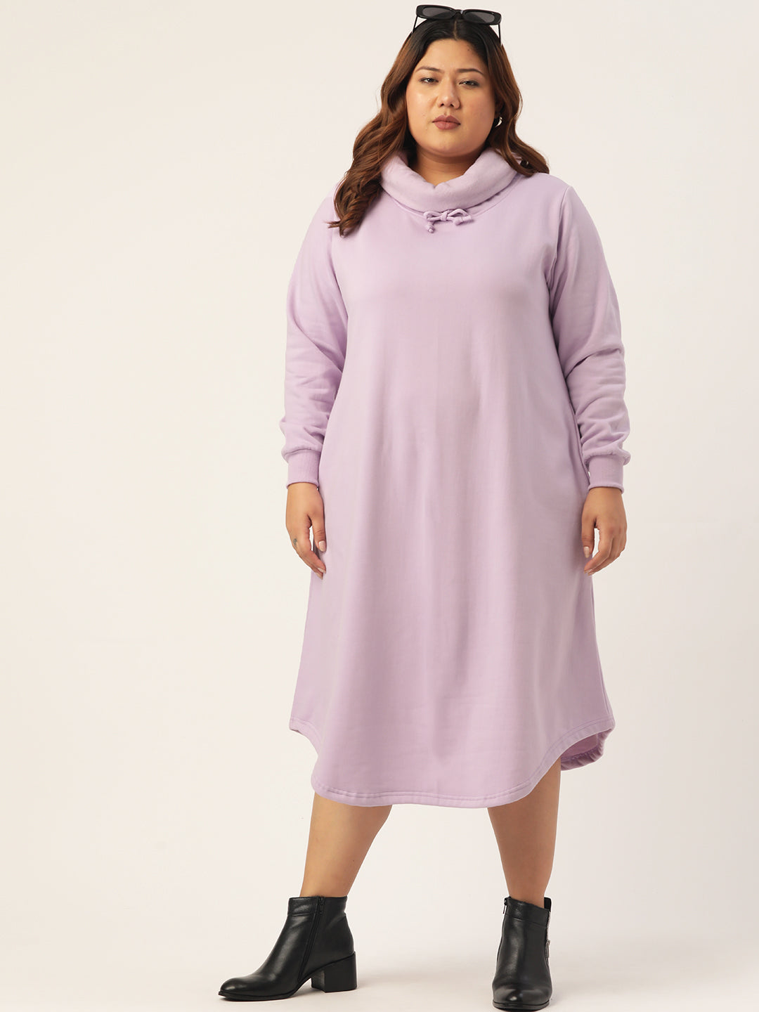 Flow State Midi Fleece Dress