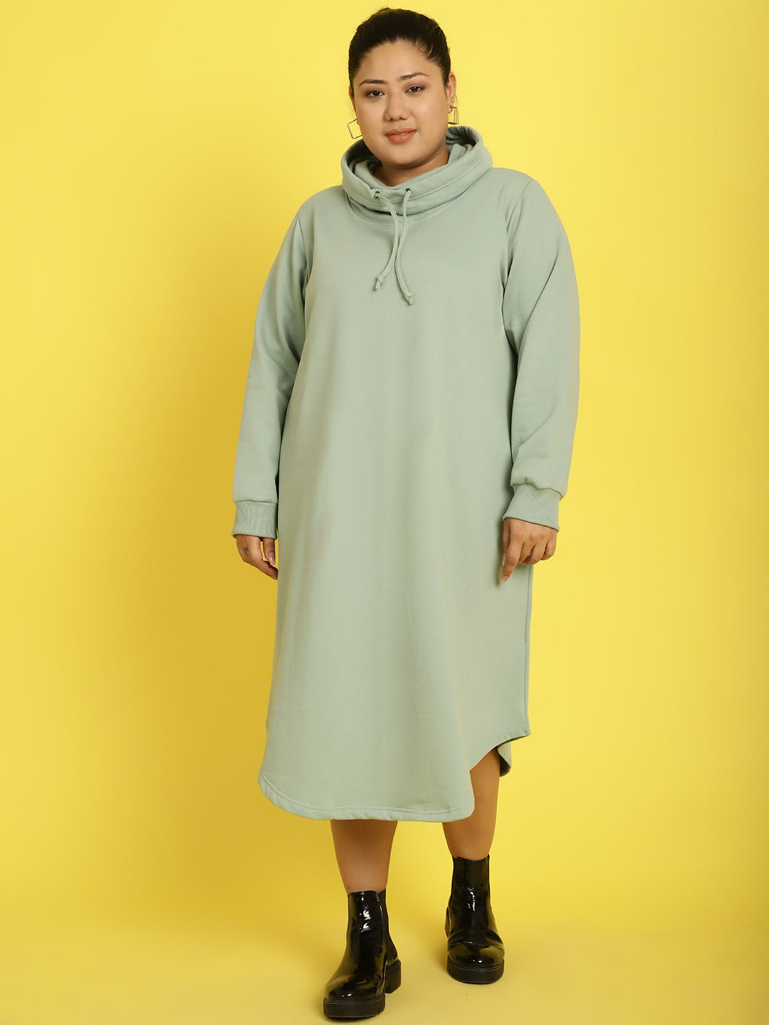 Flow State Midi Fleece Dress