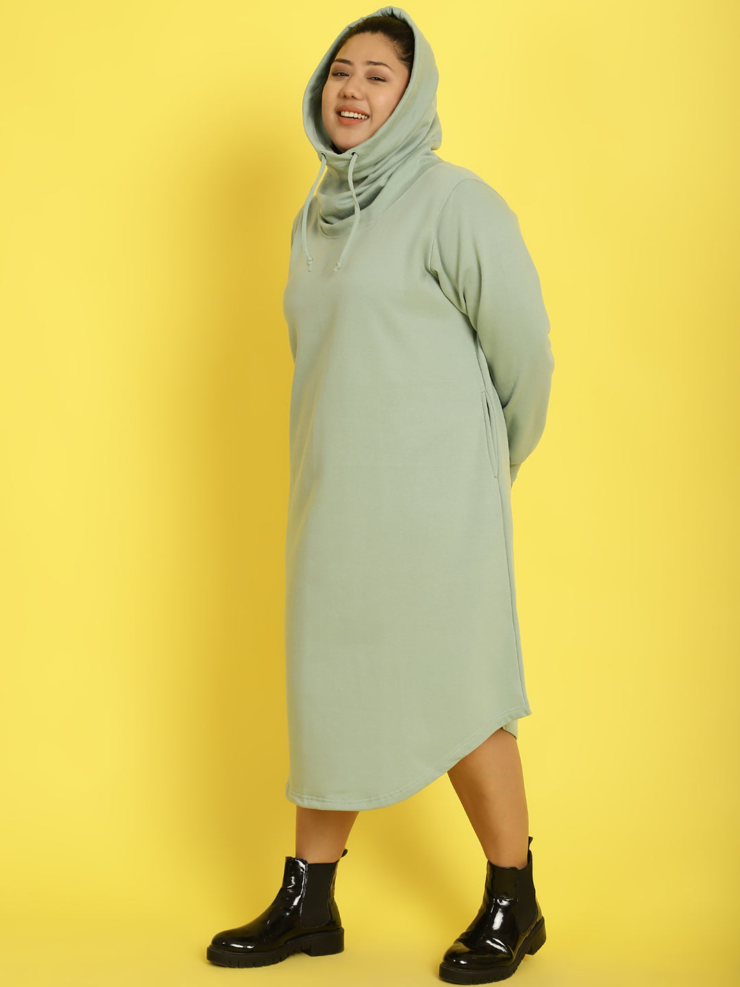 Flow State Midi Fleece Dress