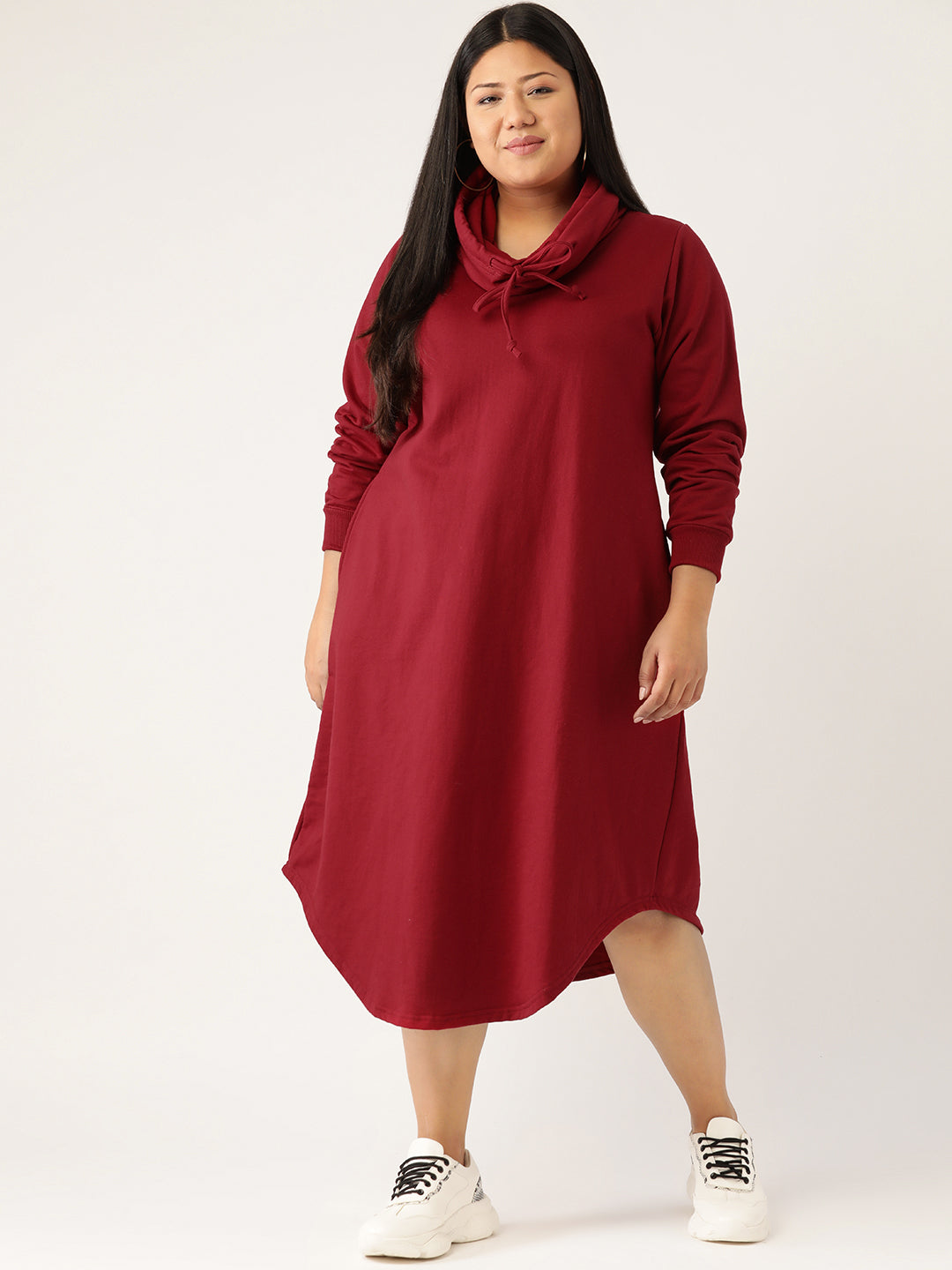 Flow State Midi Fleece Dress